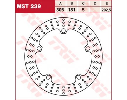 TRW MST239 brzdový kotouč, přední BMW K 1200 RS rok 97-00