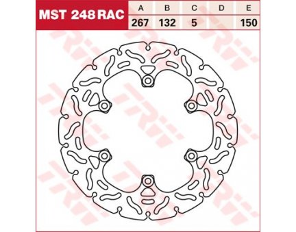 TRW MST248RAC brzdový kotouč, zadní YAMAHA FZR 1000 GENESIS - EX-UP rok 86-88