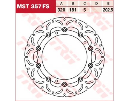 TRW MST357FS brzdový kotouč, přední BMW K 1200 R rok 05-08