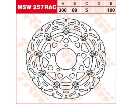 TRW MSW257RAC brzdový kotouč, přední KAWASAKI Z 750 rok 07-11