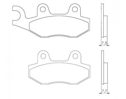 Brenta FT3070 přední organické brzdové destičky na motorku KEEWAY 250 LAND CRUISER rok 2006