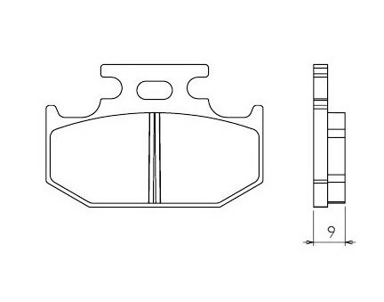 Brenta FT4086 zadní sintrované brzdové destičky na motorku KAWASAKI KDX 220 RA4 rok 97-06