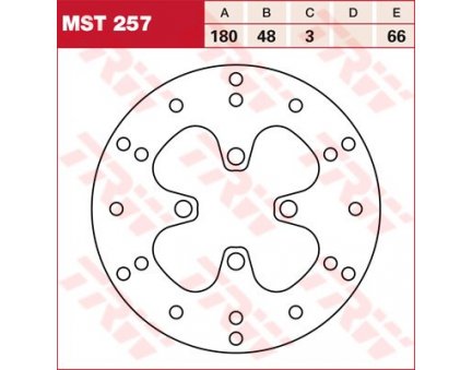 TRW MST257 brzdový kotouč, přední MBK BOOSTER 50 NEXT GENERATION rok 96-99