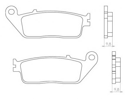 Brenta FT3071 zadní organické brzdové destičky na motorku HONDA VFR 750 F rok 90-98