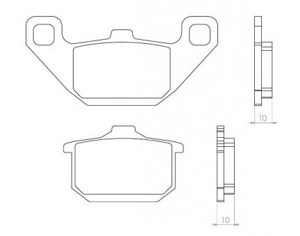 Brenta FT3061 zadní organické brzdové destičky na motorku KAWASAKI VN 1500 D1/D2 CLASSIC rok 96-99