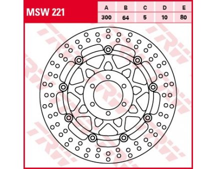 TRW MSW221 brzdový kotouč, přední