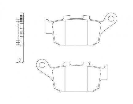 Brenta FT3155 zadní organické brzdové destičky na motorku KAWASAKI Z 800 E rok 13-16