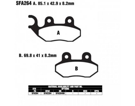 EBC SFA264 Scooter organické brzdové destičky pro motorku