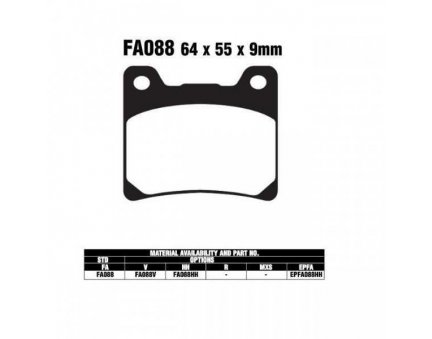 EBC FA088 V organické V brzdové destičky pro motorku