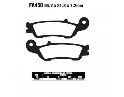 EBC FA450 MXS sintrované brzdové destičky pro motorku