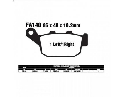 EBC SFA140 SC organické brzdové destičky pro motorku