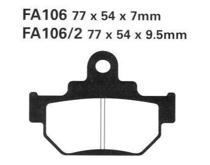 EBC FA106/2 R sintrované brzdové destičky pro motorku