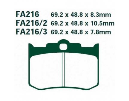 EBC FA216/3 HH sintrované brzdové destičky pro motorku