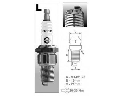 Zapalovací svíčka Brisk L11SL řada Silver Racing pro motorku