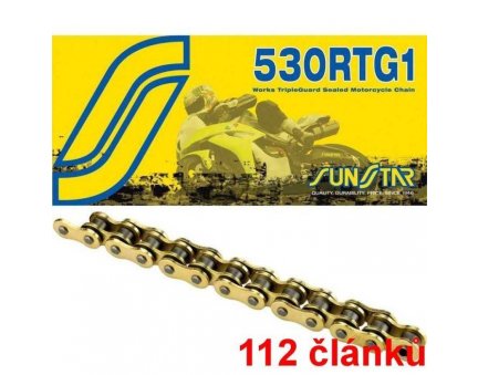 Sunstar řetěz 530RTG1 barva zlatá, 112 článků