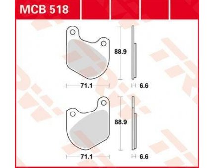 TRW MCB518 organické brzdové destičky na motorku