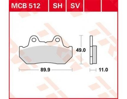 TRW MCB512 organické brzdové destičky na motorku