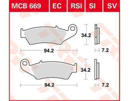 TRW MCB669SI offroad sintrované brzdové destičky na motorku