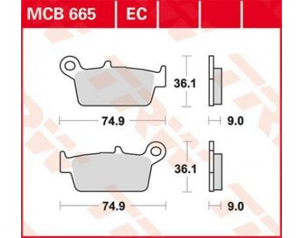 TRW MCB665EC scooter organické brzdové destičky pro skůtr