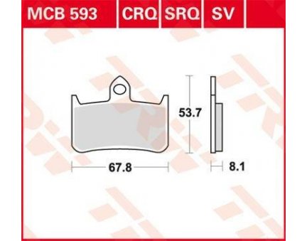 TRW MCB593SV sintrované přední brzdové destičky na motorku