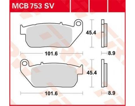 TRW MCB753SV sintrované brzdové destičky na motorku