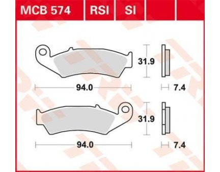 TRW MCB574RSI offroad závodní brzdové destičky na motorku