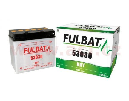 Motobaterie Fulbat 12V, 53030, 30Ah, 300A, pravá konvenční 186x130x171 včetně elektrolitu YAMAHA XV 1900 MIDNIGHT STAR rok 06-15