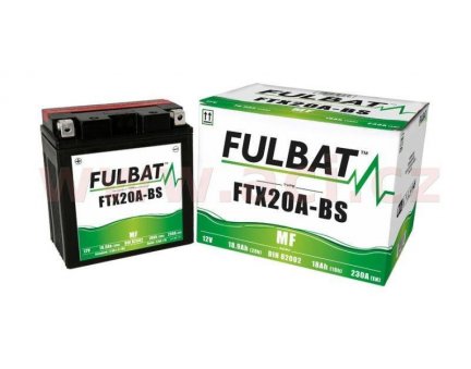 Motobaterie Fulbat 12V, FTX20A-BS, 18Ah, 230A, bezúdržbová MF AGM 150x87x161 (včetně balení elektrolytu) SUZUKI C 1800 R INTRUDER rok 08-13