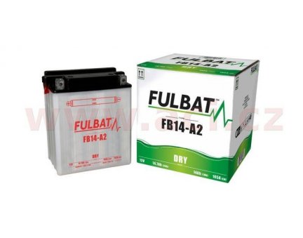 Motobaterie Fulbat 12V, FB14-A2, 14Ah, 165A, konvenční 134x89x166, (včetně balení elektrolytu) HONDA CB 750 N SEVEN FIFTY rok 92-04