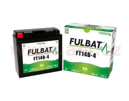 Motobaterie Fulbat 12V, FT14B-4 SLA, 12Ah, 210A, konvenční 184x124x170, (včetně balení elektrolytu) MOTO GUZZI V 35 350 TT ENDURO rok 1984