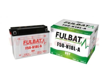Motobaterie Fulbat 12V, F50-N18L-A, 20Ah, 260A, konvenční 205x90x162, (včetně balení elektrolytu) HONDA VF 1000 R rok 1984