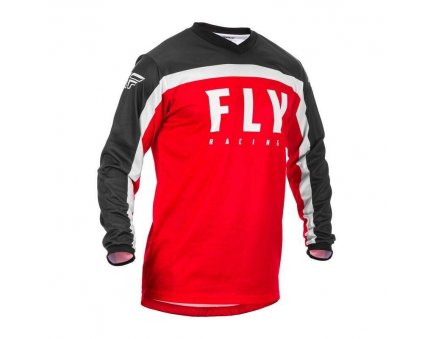 FLY RACING F-16 2020 dres na motokros, barva červená černá bílá