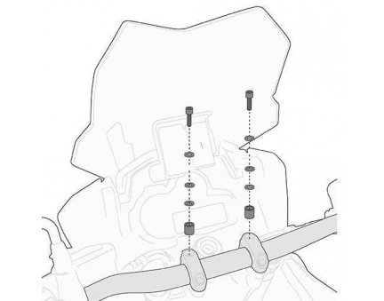 Kappa 05SKITK montážní kit pro upevnění KS900A Smart Bar hrazdy YAMAHA TDM 900 A rok 05-12