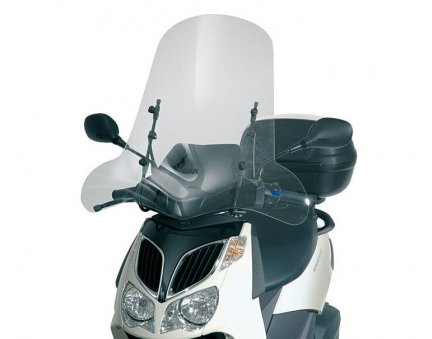 Kappa 105AK přední plexi, čiré 66 x 67 cm (VxŠ) APRILIA Sportcity 125 200 250 (04-08), HONDA Zoomer 50 (Ruckus 50) (04-14), KYMCO Agility 50 125 150 200 R16 (08-13), MBK Ovetto 50 (08-14), PEUGEOT LXR PEUGEOT LXR 125 rok 09-16