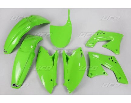 UFO kompletní plasty KAWASAKI KXF 250 09, KXF 250 12, barva zelená