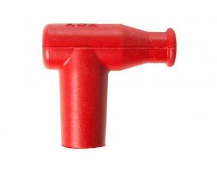 NGK koncovka zapalovací svíčky (fajfka) gumová zahnutá 90 s matkou barva červená (8955) (TB05EM-R)