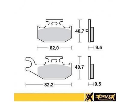 PROX brzdové destičky KH428 YAMAHA YFM 700 RAPTOR 06-11 zadní