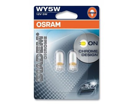 OSRAM žárovka 5W 12V W2,1x9,5D WY5W DIADEM chromové (BLISTER dvojitý)