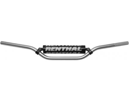 RENTHAL řídítka 7/8 CALA 22mm ATV HANDLEBAR SILVER HONDA TRX 250R (FOURTRAX) PADDED, barva stříbrná s hrazdou