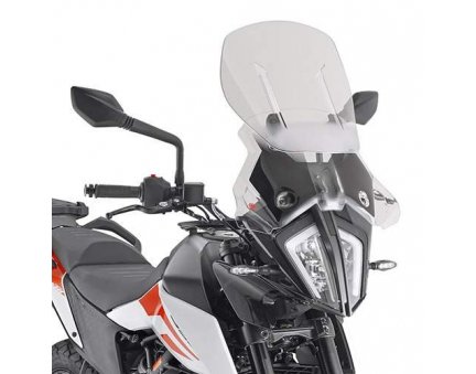 Kappa KAF7711 Airstream přední plexi, čiré. maximální výška 63,5 cm (12 cm nástavec) šířka 35 cm pro KTM 390 Adventure -20, KTM 790 Adventure 19-20, KTM 790 Adventure R 19-20, KTM 790 Adventure R rok 19-20